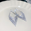 Silver needle, zirconium, fashionable earrings, silver 925 sample, light luxury style