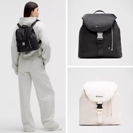 Lulu Women's Bag 2024 New 10L Drawstring Fashion Backpack Versatile Buckle Satchel Shoulder Bag Bucket Backpack Lulu Women's Bag 2024 New 10L Drawstring Fashion Backpack Versatile Buckle Satchel Shoulder Bag Bucket Backpack