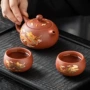 紫砂朱泥家用功夫凤鸣壶