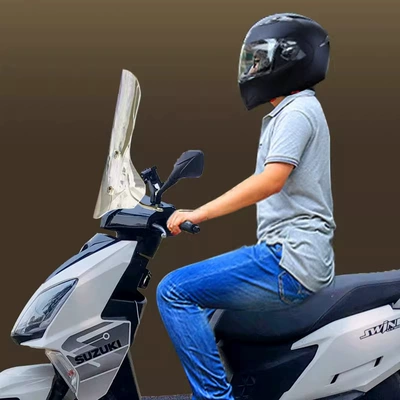 Motorcycle front windshield Afr125 Windscreen, Scooter - 45cm-high-definition-acrylic-display-with-stainless-steel-adjustable-stand