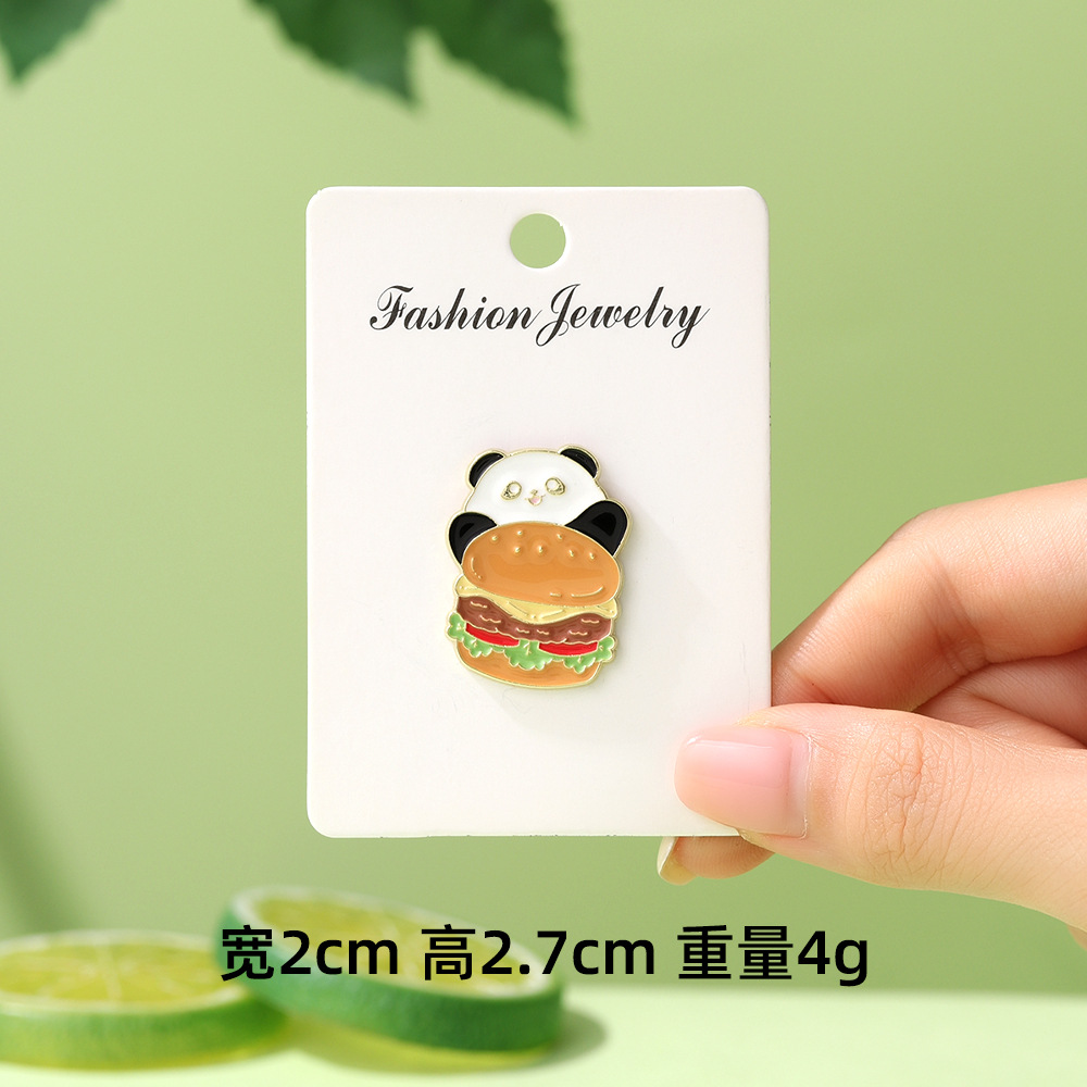 Dibujos animados lindo panda flor flor broche colección de la familia panda animal metal insignia accesorios de ropa para niños regalos