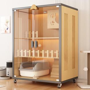 Cat Villa Household Solid Wood Cat Cabinet Luxury Cat House Cat Room Indoor Space Cat Nest Large Cat House Cat Cage