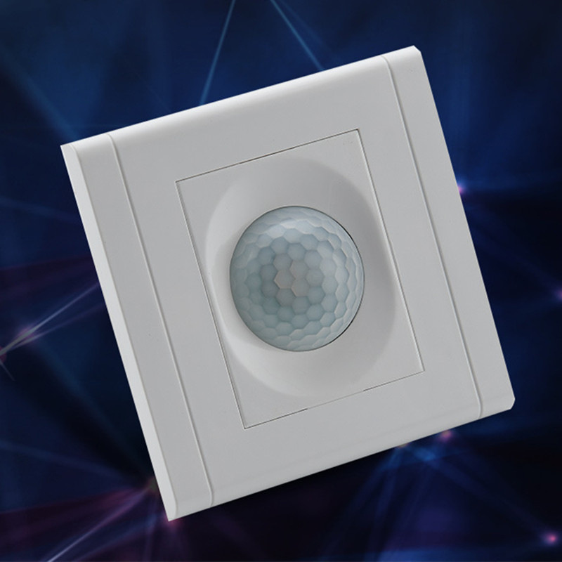 金益达四线智能红外线人体感应开关面板带消防楼道电子节能LED灯