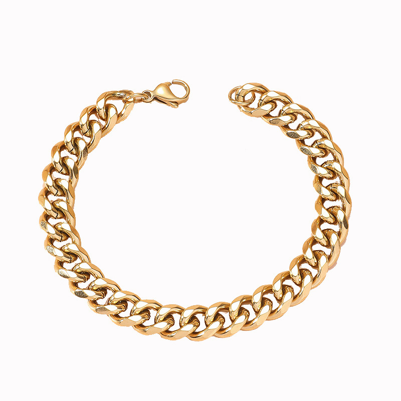 Herren Cuban Link Armband Edelstahl Wasserdicht Schmuck_voghion.com