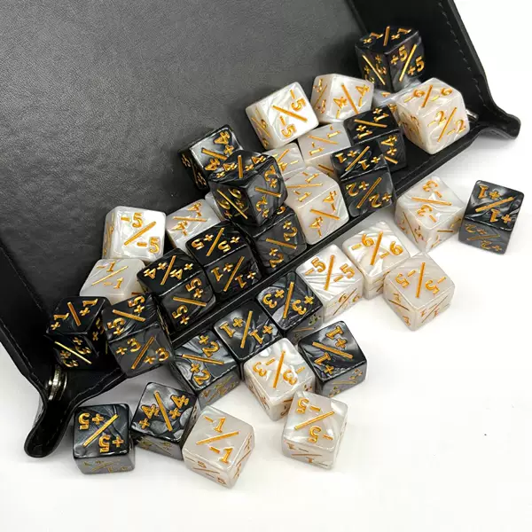 High-Quality Counter Addition and Subtraction Symbol Dice Pearl Pattern Math Addition and Subtraction Math Operation Dice Cross-Border Ready Stock