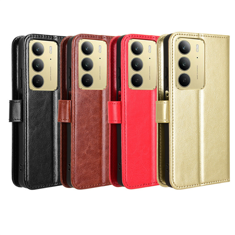 Suitable for Oppo Realme C75 Mobile Phone Case Realme 14X Mobile Phone Leather Case Flip Cover Crazy Horse Pattern Card C71 Suitable for Oppo Realme C75 Mobile Phone Case Realme 14X Mobile Phone Leather Case Flip Cover Crazy Horse Pattern Card C71