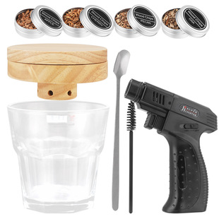 Cocktail Smoker Set Wooden Smoker Whiskey Wood Chip Cocktail Smoker Foreign Wine Ice Capsules Smoke