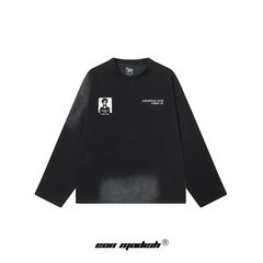 Eon Modish 2025春の新作はアメリカのレトロな街のファッションがゆったりしていて、古い長袖tシャツを作っています。