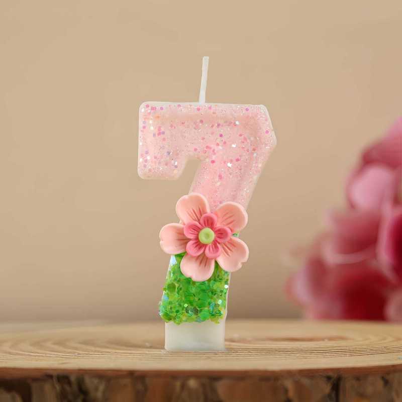 クロスボーダー Amazon Xiyin ホットセールアイテムクリエイティブフラワーデジタル誕生日キャンドル DIY 1 歳のケーキパーティーの装飾|undefined