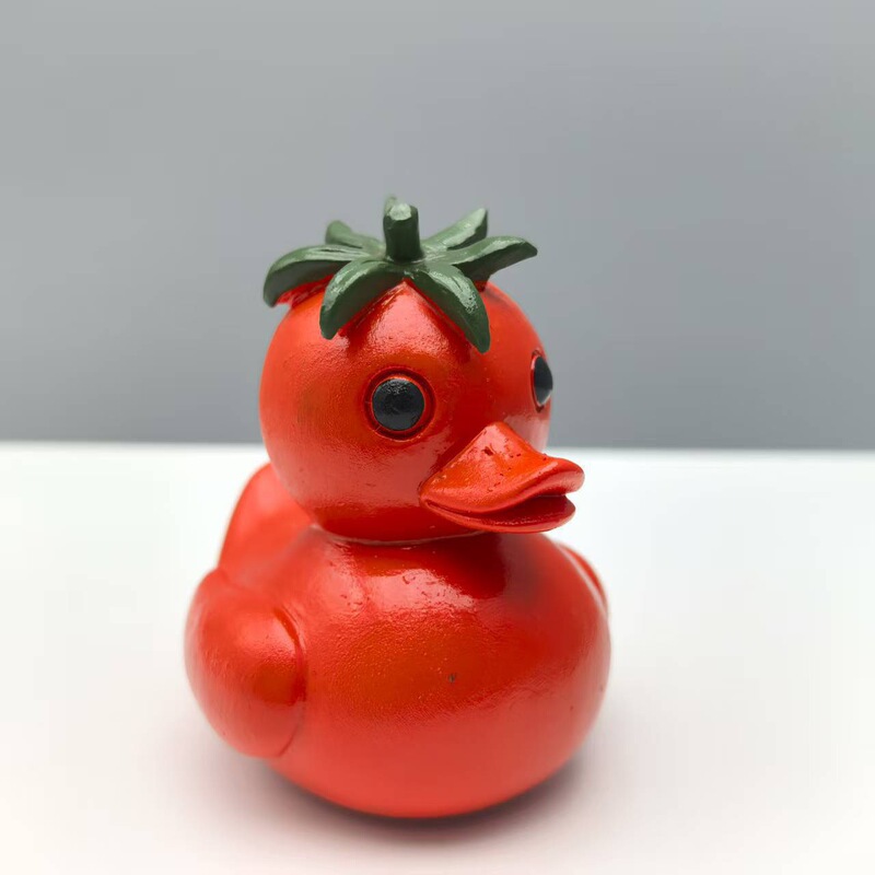 跨境新品Whimsical Vegetable Duck奇思妙想的蔬菜鸭树脂摆件|undefined
