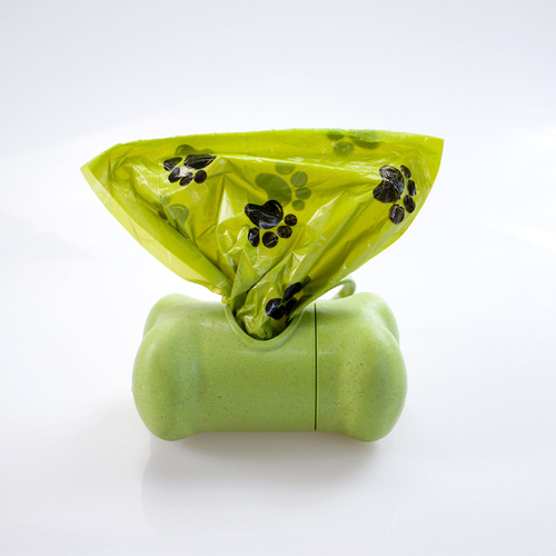 Pet Supplies Wheat Straw Biodegradable Dog Poop Pickup Bone Dispenser Pet Cleaning Pet Garbage Bag