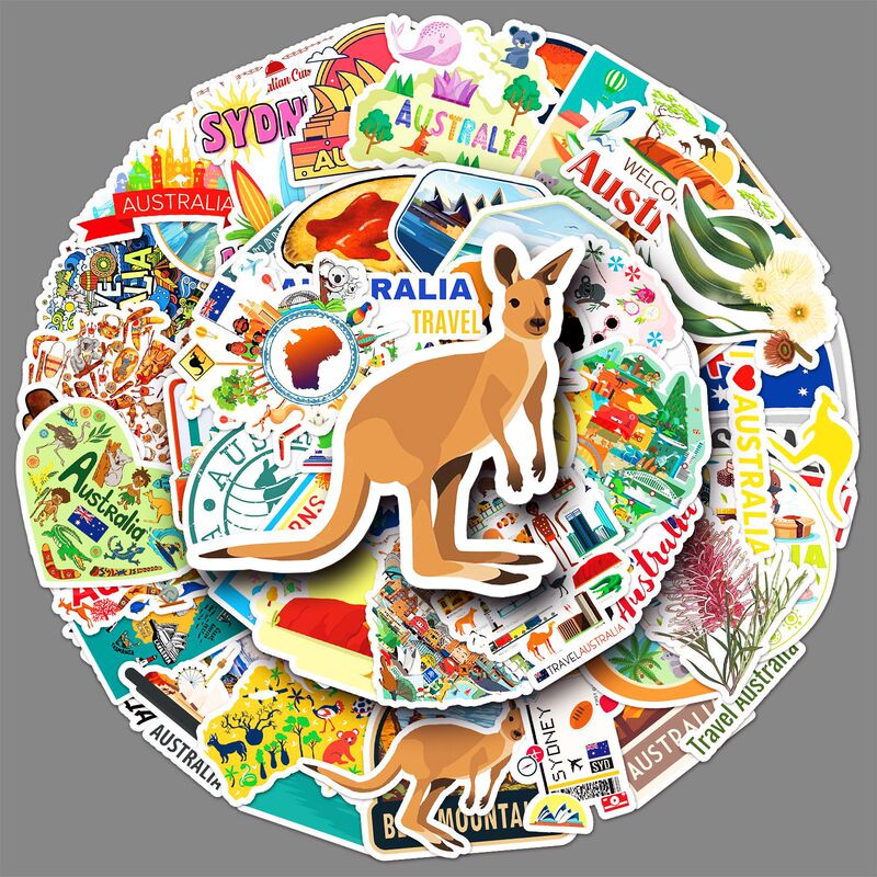 50 Australian Graffiti Stickers Personalized Cross-border Outdoor Travel Decorative Mobile Phone Case Water Cup Luggage Stickers 50 Australian Graffiti Stickers Personalized Cross-border Outdoor Travel Decorative Mobile Phone Case Water Cup Luggage Stickers