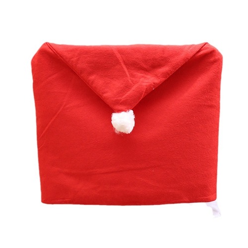 Haobei hot sale red non-woven Christmas chair cover Christmas table decoration Christmas hat soft touch