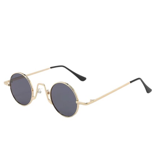 Stylish Retro Round Hip-Hop Prince Sunglasses with Chain Fashion Sunglasses