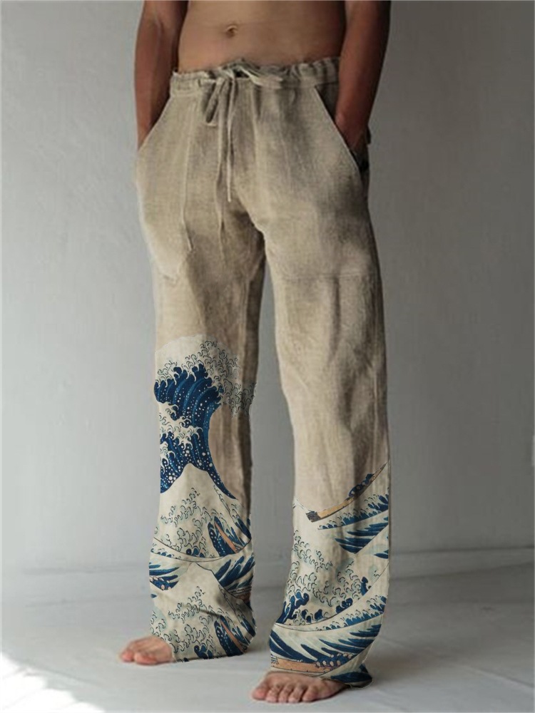 Amazon comercio exterior cuatro caras hombres vacaciones ocio octopus piernas largas rectas pantalones de impresión 3D