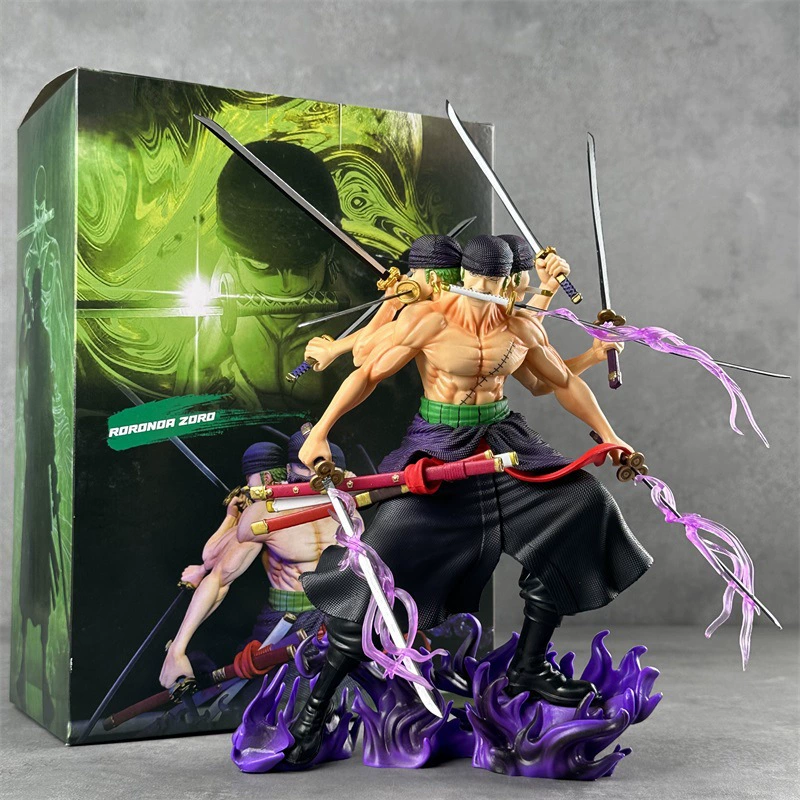 Фигурка Зоро из One Piece «Бой девяти мечей — Восхождение», Асу́ра с тремя головами и шестью руками, Яма Зоро, аниме-фигурка