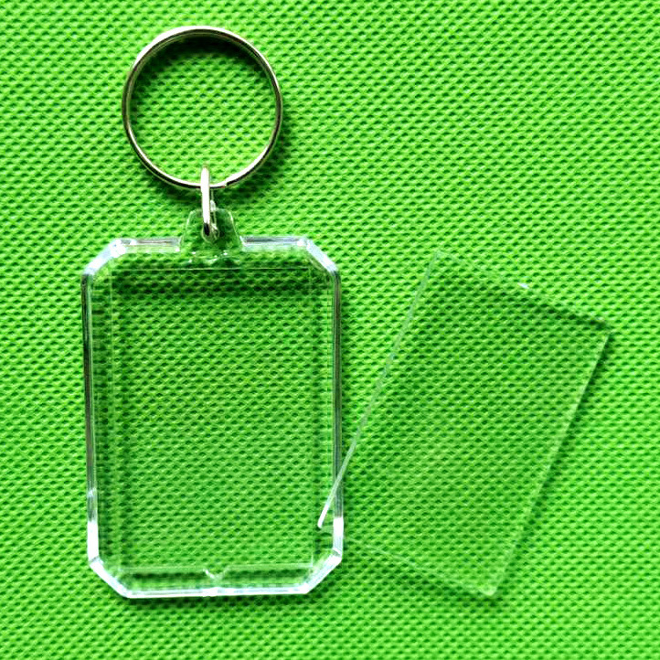 自制DIY平安喜乐书法钥匙扣包包挂件空白透明钥匙扣可开盖锁匙扣