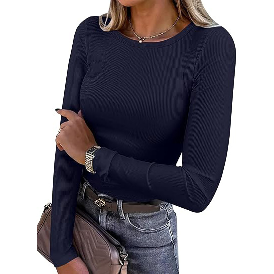 Women's Long Sleeve Top Autumn Winter Outerwear Inner T-Shirt Milk Silk Polyester Base Layer Shirt_ecoleips.com