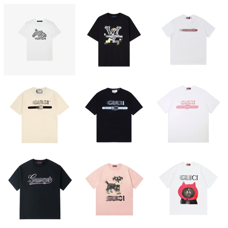 【High-End Version】Cross-Border Luxury Fashion Brand 26Ss New Classic T-Shirt Unisex Loose Embroidered Short Sleeve