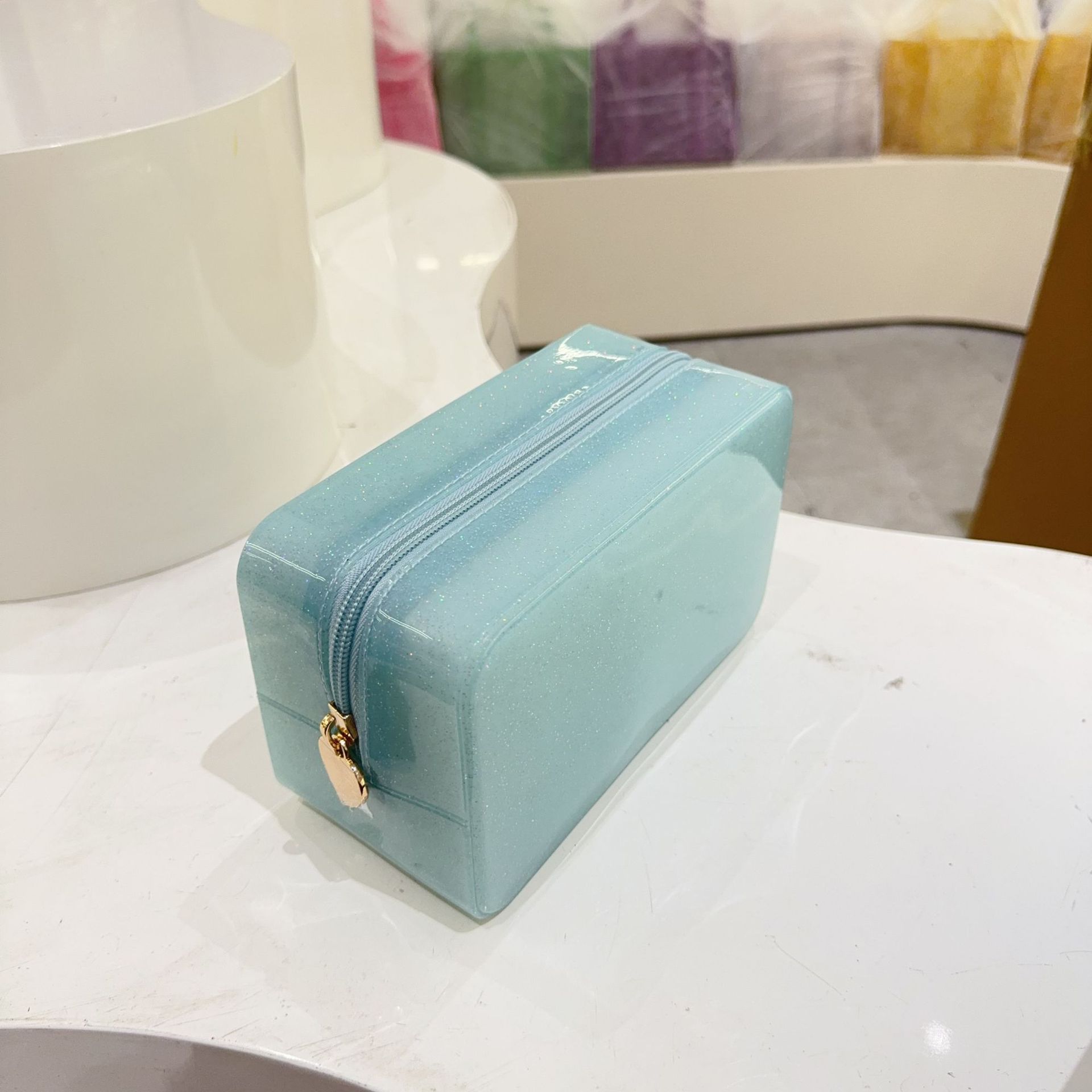 PVC Solid Color Sewing Thread Square Clutches display picture 22