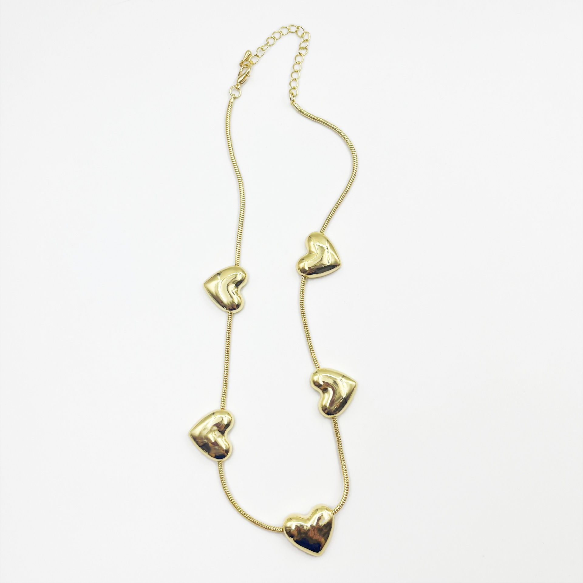 Heart Shape Pattern Heart Shape Alloy Simple Style Alloy Necklace
