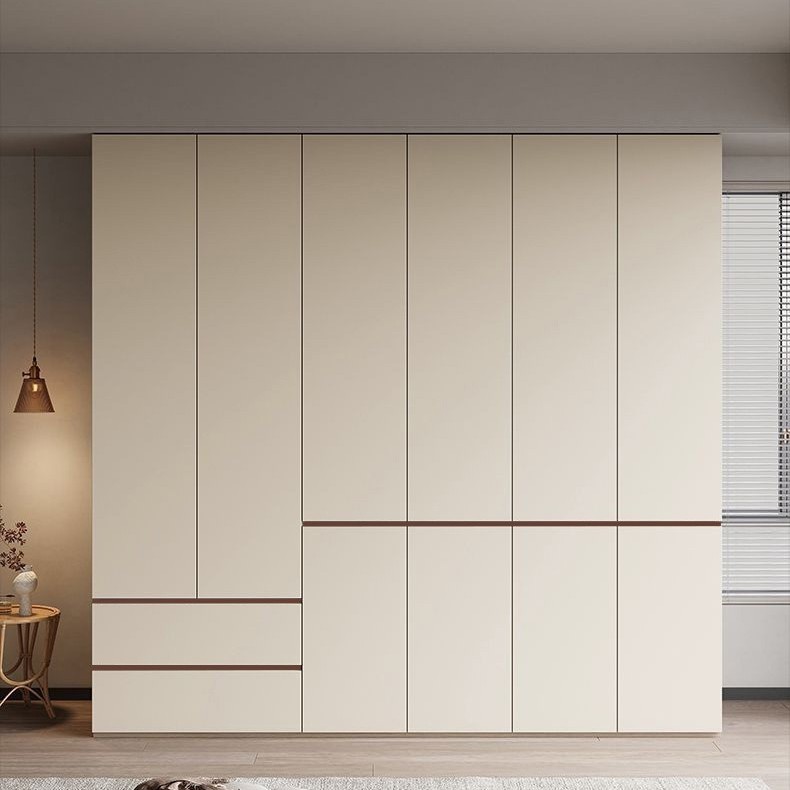 Modern solid wood wardrobe bedroom home wardrobe light luxury…