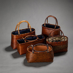 純手工日式復古竹編包古風竹籃竹包手拎女包漢服包手提包廠家直銷