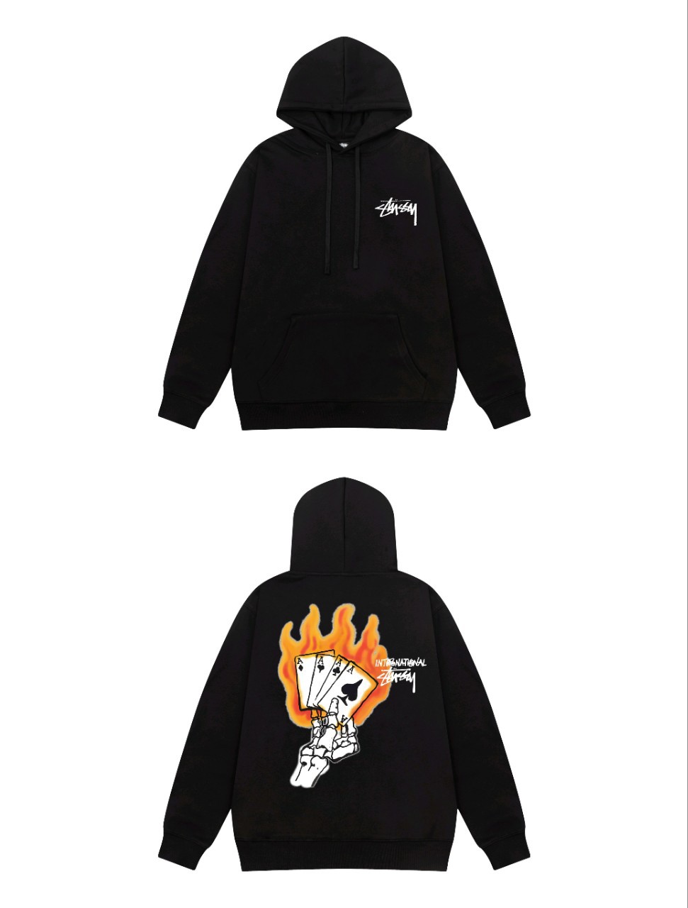 해골 손 카드 놀이 블랙