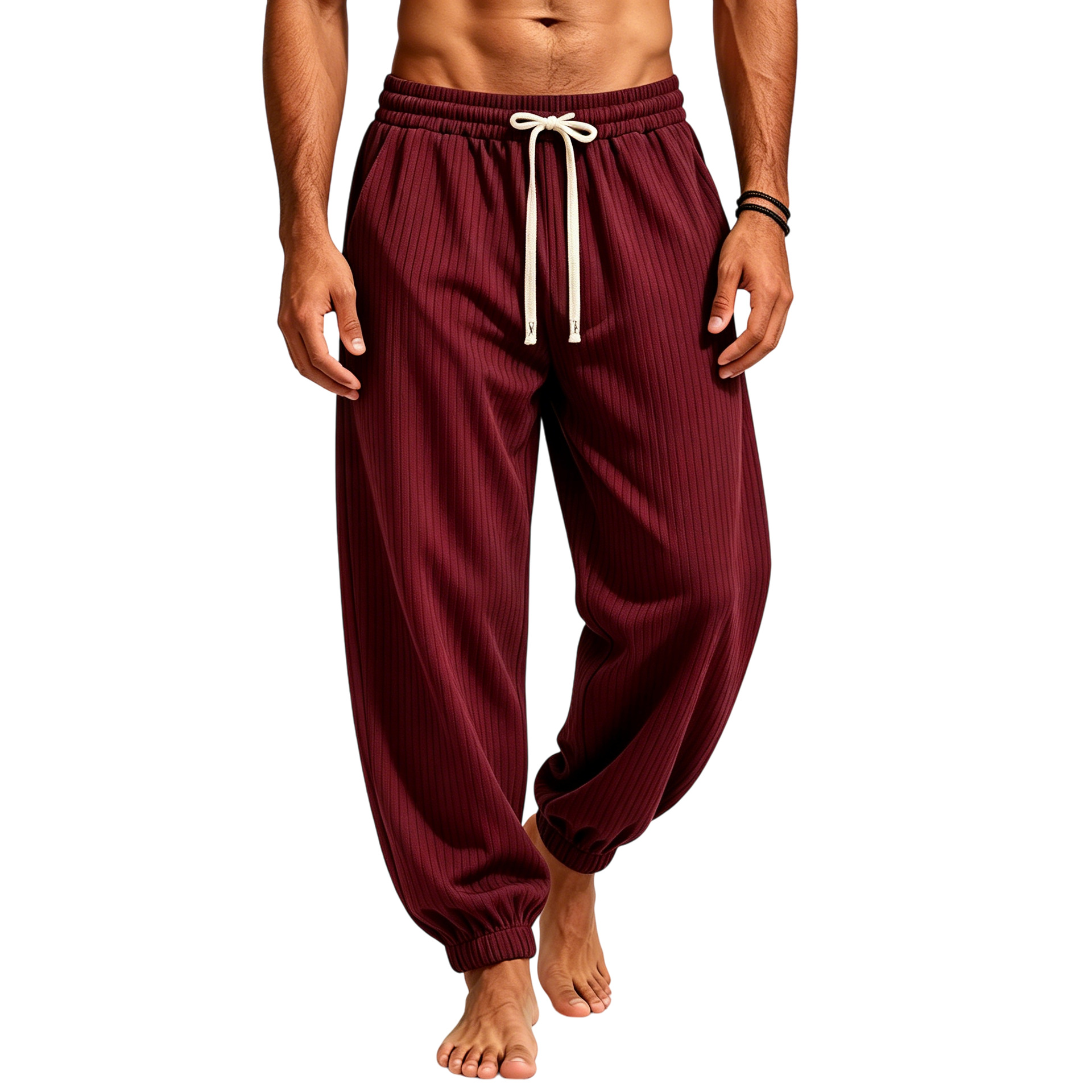 Men's Jogger Sweatpants Loose Fit Drawstring Athletic Trousers_voghion.com