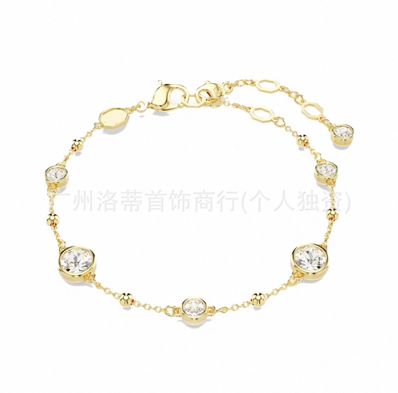 施家高版本恶魔之眼手镯采用施华洛元素世奇灵动方糖天鹅手链女环|undefined