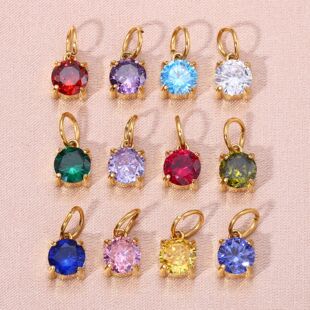18K���僲�ɫ�ʯ���� 6mm����ʯDIY�Ʒ��� �ֹ��Ƕ���