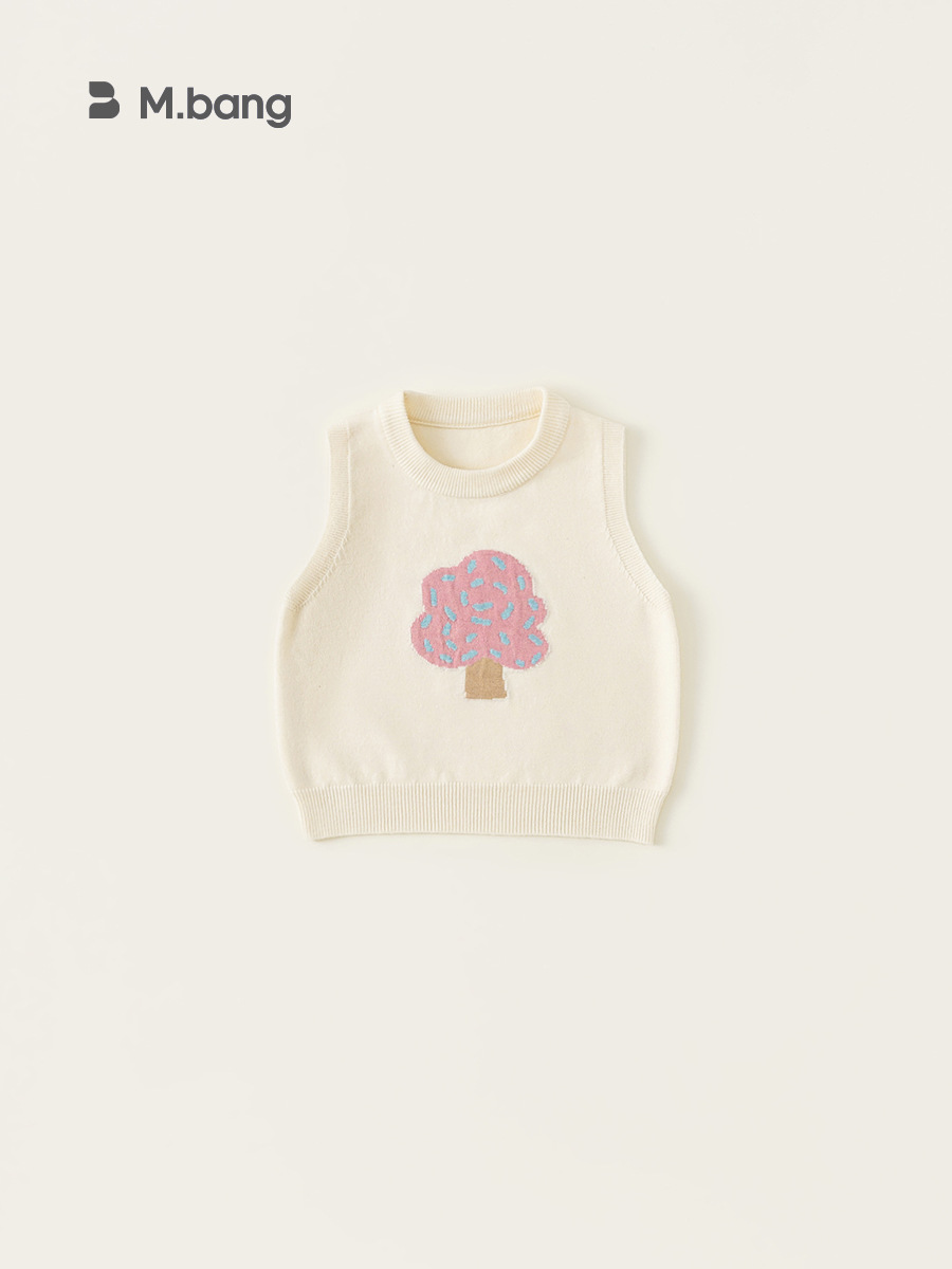 Youbao ropa para niños suéter chaleco para niños 2025 primavera nuevo estilo niña estilo occidental chaleco de punto de dibujos animados chaleco para bebé