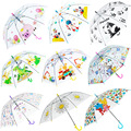 厂家直销19寸POE儿童透明伞卡通长柄雨伞广告礼品伞