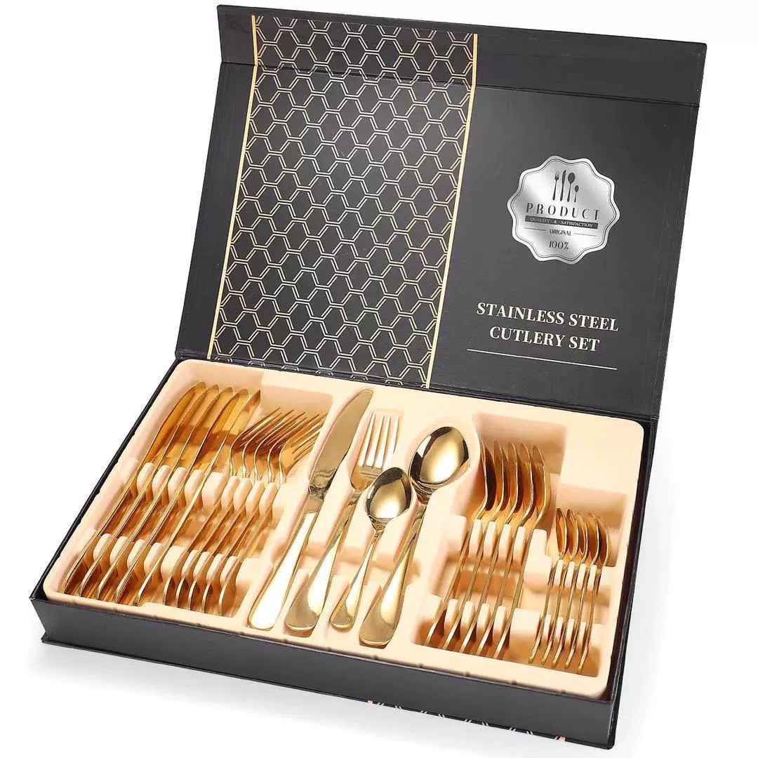 Golden set, Amazon, pink gold, 24 pieces