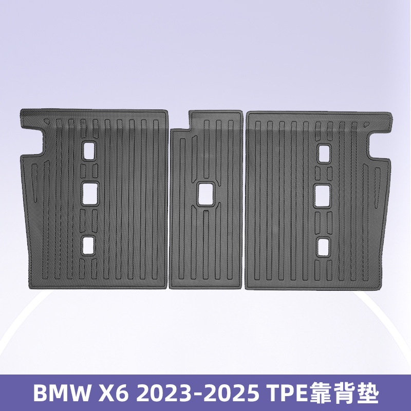 Para BMW X6 2023-2025 3D Material para todo clima TPE Almohadilla del pie Cojín del maletero Cojín del respaldo