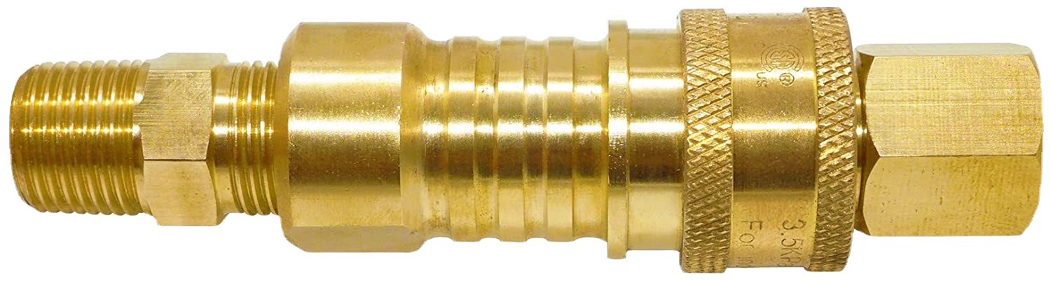 Amazon Ebay tanque de gas horno conector rápido conector inflable rosca estándar americano 3/8 'manguera de propano conector rápido