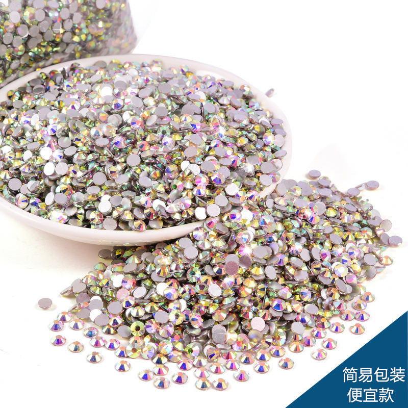 厂家批发 玻璃水晶平底钻美甲钻圆形手机配件贴钻diy水钻饰品辅料|undefined