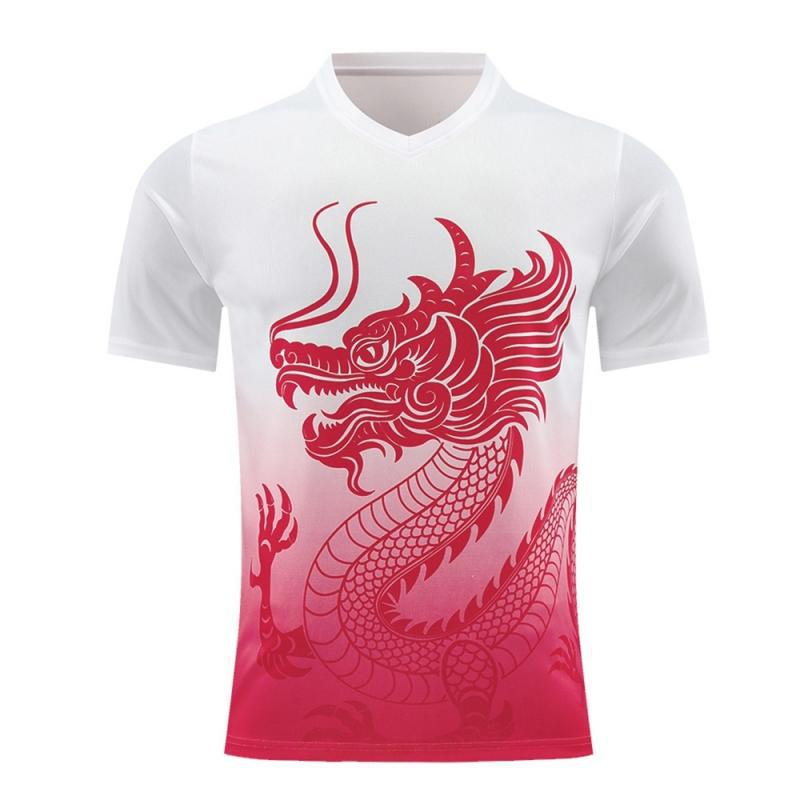 Dragón de secado rápido traje traje de barco de dragón manga corta protección solar dragón barco de dragón barco de dragón traje de equipo de seda de hielo se puede imprimir nombre del equipo