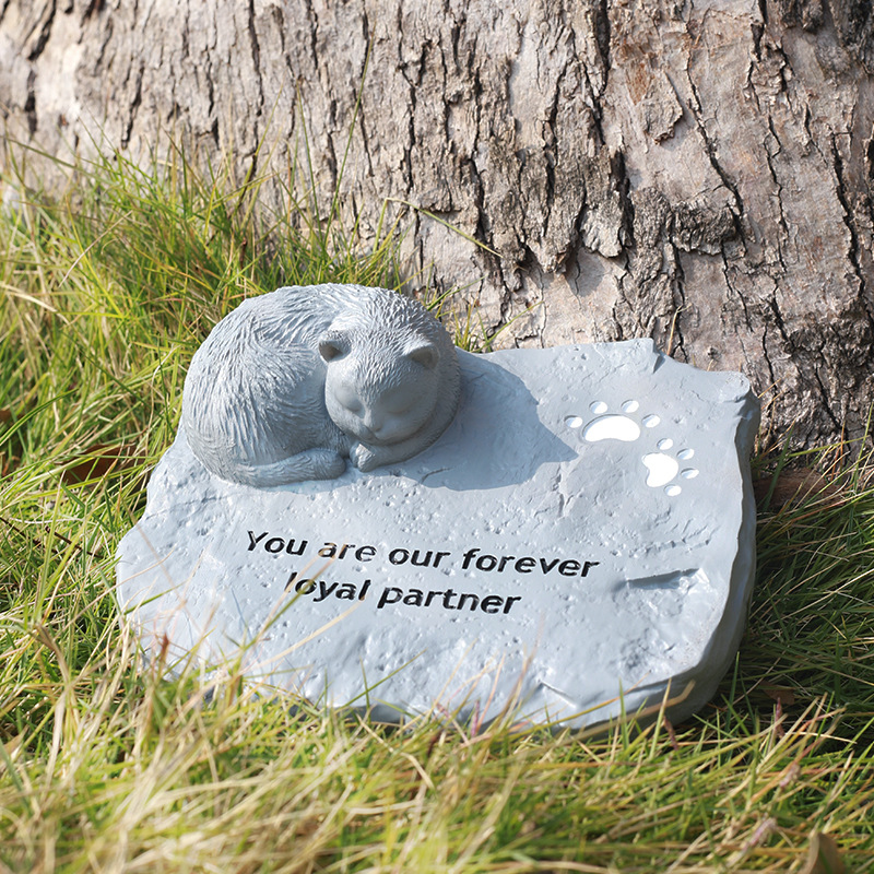 Productos funerarios monumentales de mascotas transfronterizos, perros y gatos, entierro de mascotas, lápidas funerarias, artesanías de resina