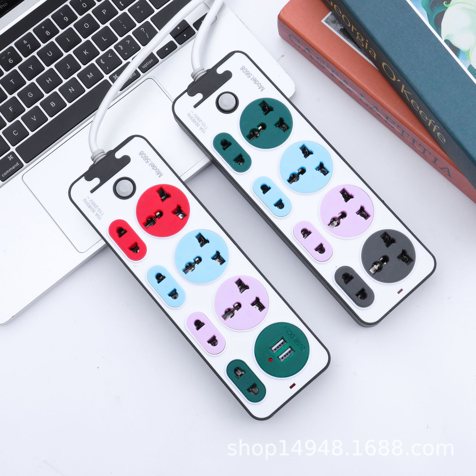 5608 # 5608U # 4 color blanco sólido 20 agujeros inserción de color con USB fuera de la placa de cable de arrastre único inserción de comercio exterior