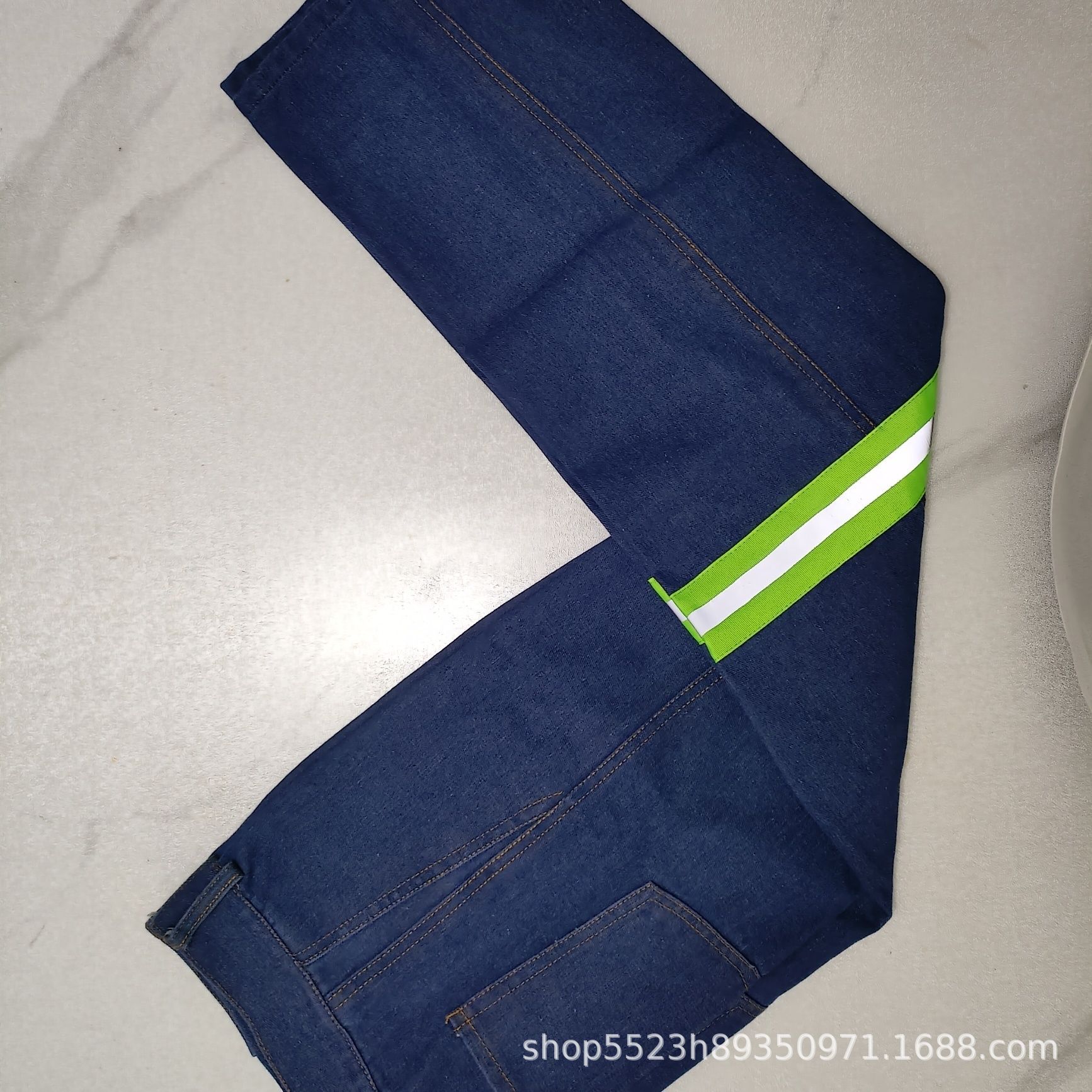 Conjunto de ropa de trabajo para hombre, adecuado para soldadores de minas de carbón, sitios de construcción, fábricas y talleres, ropa de protección laboral de manga larga gruesa, mezclilla reflectante.