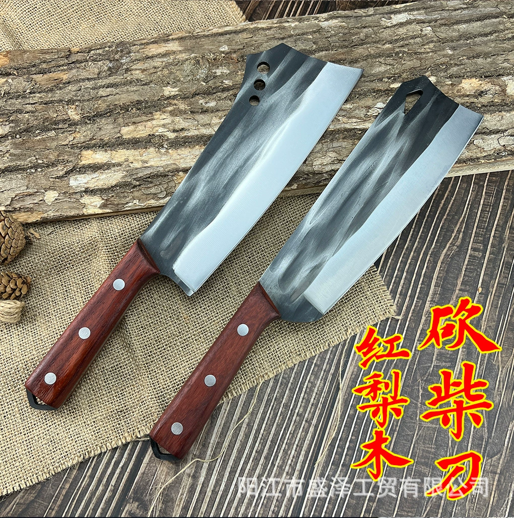 Акционная кость-рубящий нож ручной ковки, топорик с утолщённым лезвием и повышенной твёрдостью, походный нож для заготовки дров