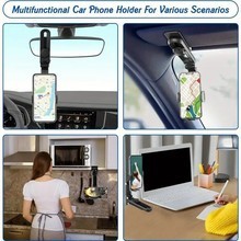 车载手机支架遮阳板导航汽车支撑架通用直视式车用多功能手机支架