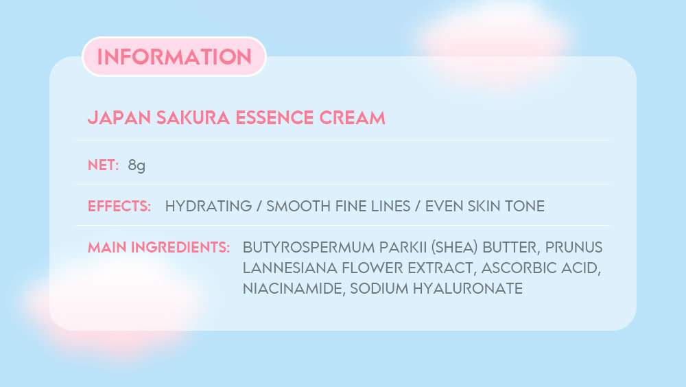 Cross-border LAIKOU Japanese Cherry Blossom Moisturizing Essence Cream 8g Hydrating and Moisturizing Mini Travel Set in stock from the manufacturer undefined