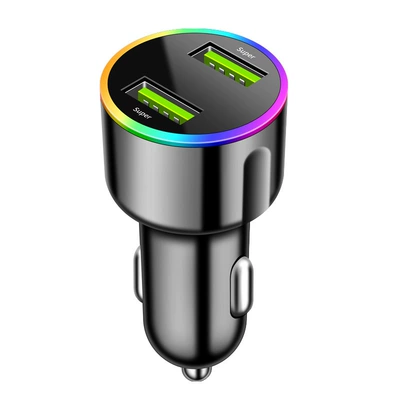 New Model Car Charger Pd30W – Mobil şarj cihazları - c186-super-fast-charge-aa-dual-port-colorful-ambient-light-30w-opp-bag