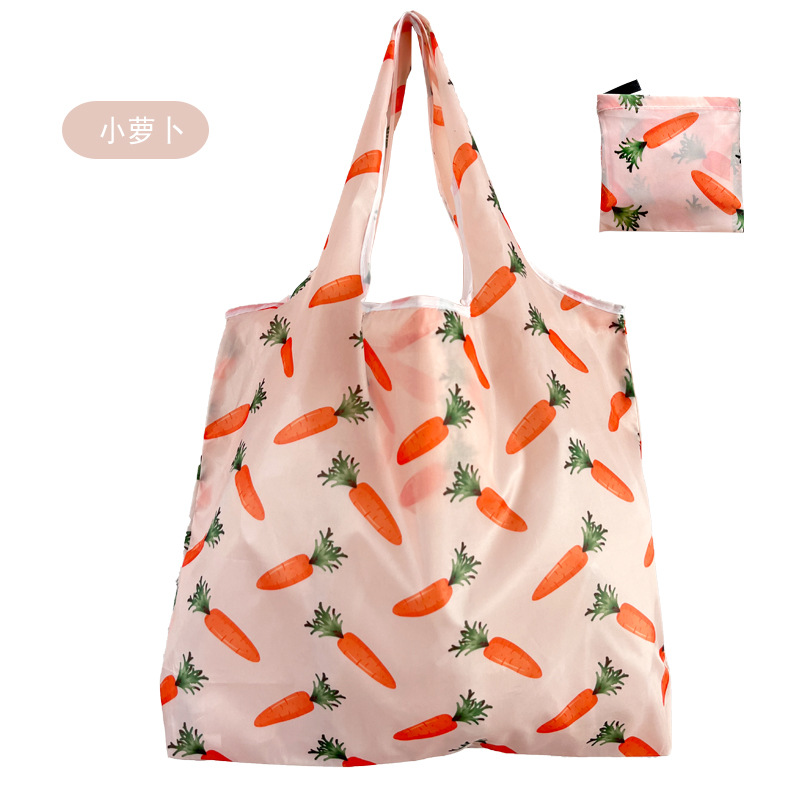 En stock pelo rápido Grande 190T tela de flores bolsa de compras Portátil Bolsa de poliéster bolsa plegable al por mayor bolsa de regalo publicitario