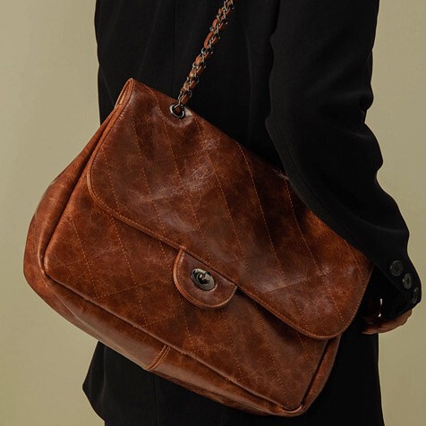 Clearance Sale - Women's Large Capacity Commuter Bag 2025 New Style Vintage Ladies' Single Shoulder Chain Crossbody Bag
