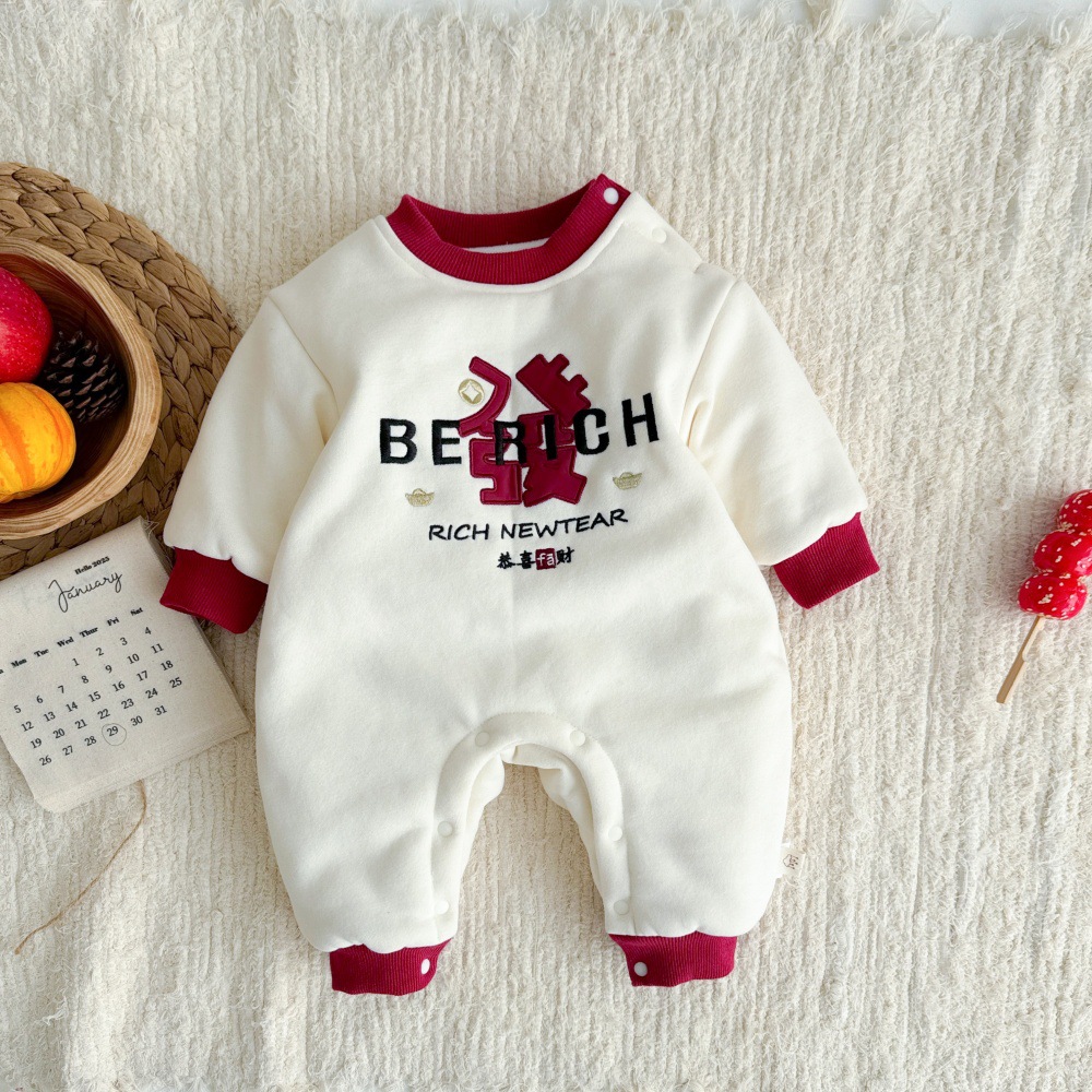 2024 nuevo invierno bebé de dibujos animados gas extranjero seguro y rico bebé grueso cálido y cómodo abrigo de algodón de una pieza suave