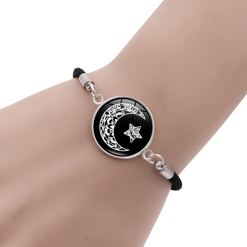 Couple, Unisex Gender Simple Style Sun Moon Glass Rope Woven Chain String Bracelets Wholesale