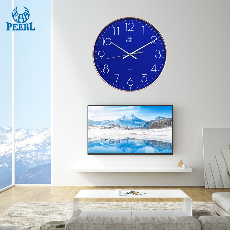 时钟艺术挂钟卧室静音石英钟简约客厅壁钟明珠星钟表设计壁挂式